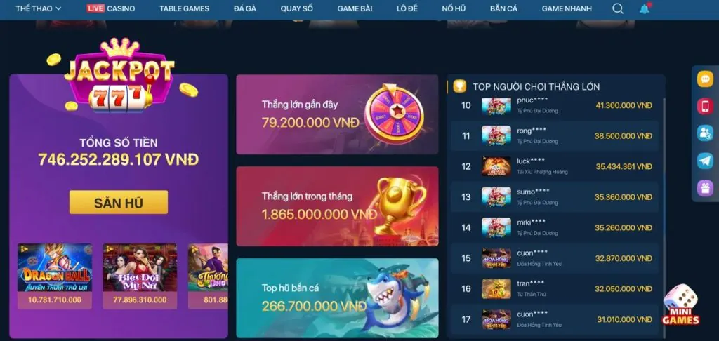 Tiền thưởng nạp lại và hoàn trả cao hơn